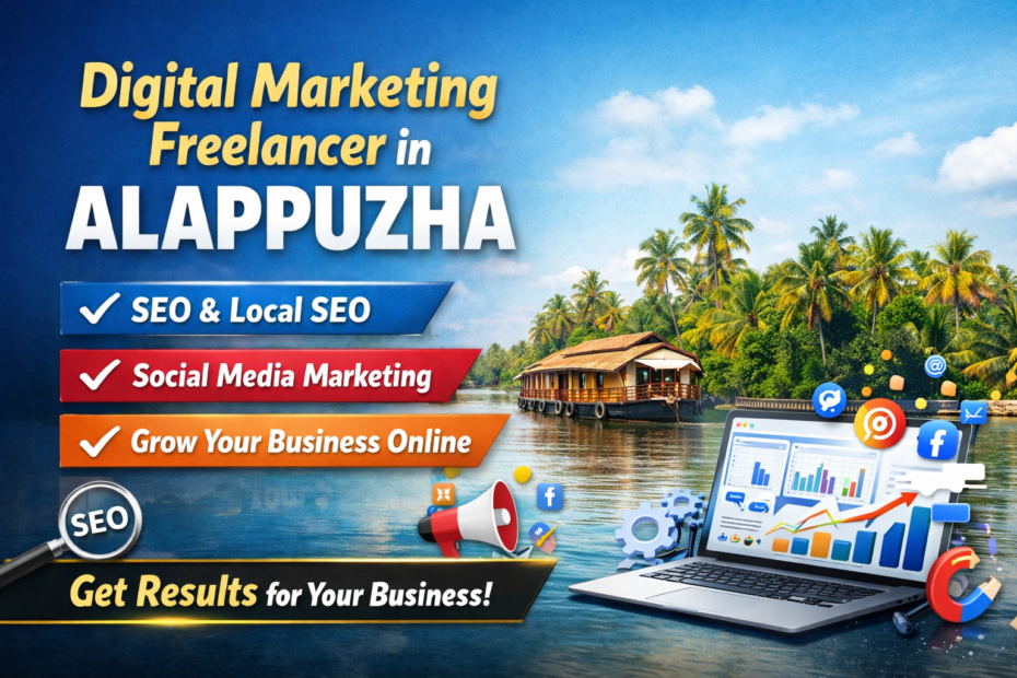 Digital marketing freelancer in Alappuzha helping businesses grow with SEO and social media marketing